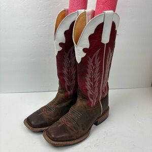 Anderson Bean Kids Boot - Saddle Mad Dog / Rodeo Red Cowboy Western Boots size 5